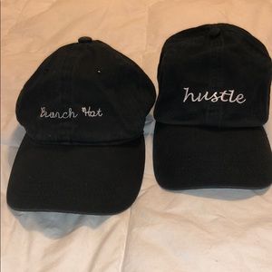 Pair of Black Womens “dad” hats